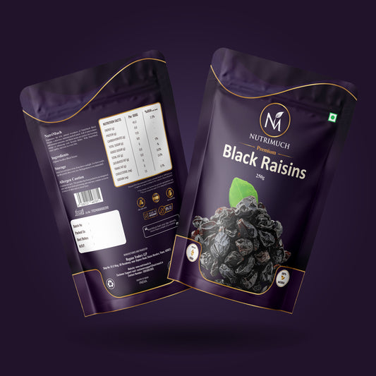NutriMuch Premium Seedless Black Raisins 250gm