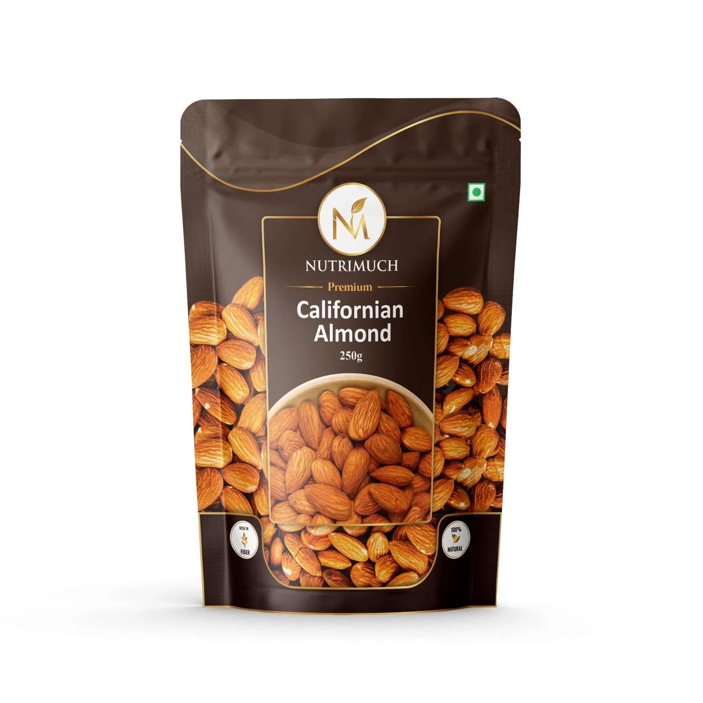 Nutrimuch Premium Californian Almonds 250g | Raw & Natural | Healthy Dry Fruits - NutriMuch