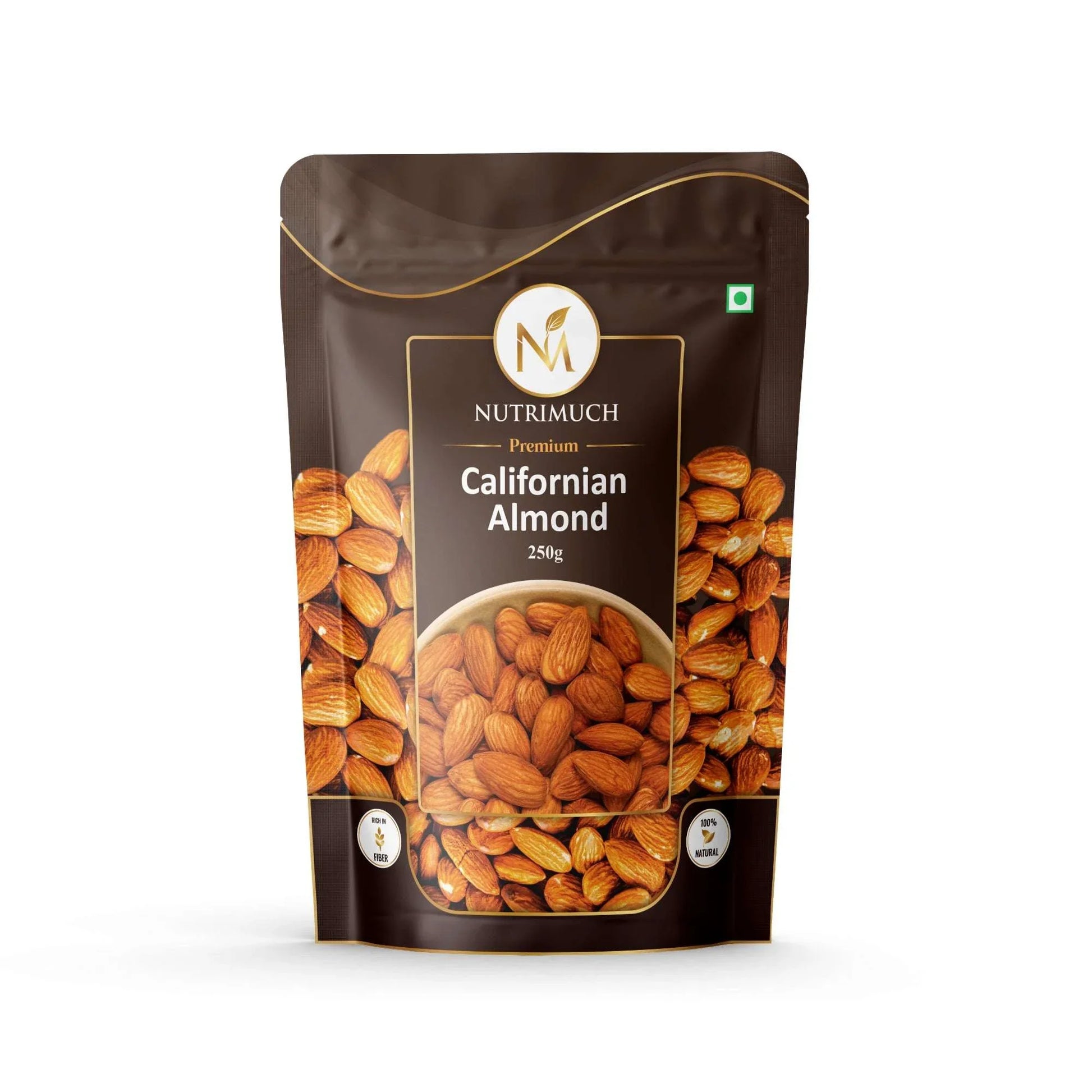 Nutrimuch Premium Californian Almonds 250g | Raw & Natural | Healthy Dry Fruits - NutriMuch