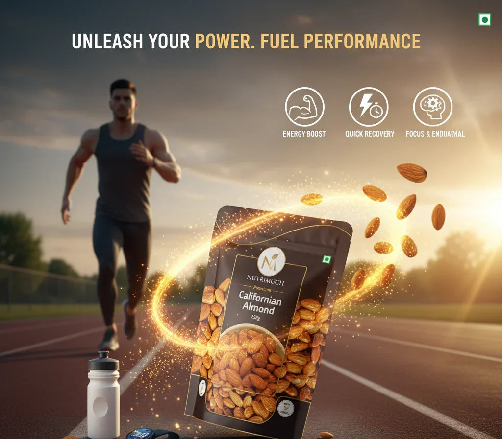 Nutrimuch Premium Californian Almonds 250g | Raw & Natural | Healthy Dry Fruits - NutriMuch
