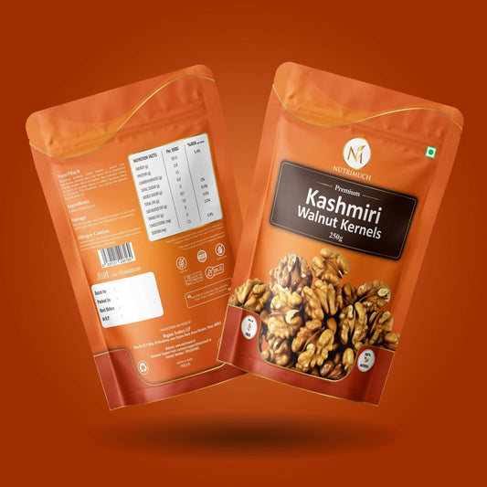 Nutrimuch Premium Kashmiri Walnut Kernels 250gm | Akhrot Giri | Whole & Fresh - NutriMuch